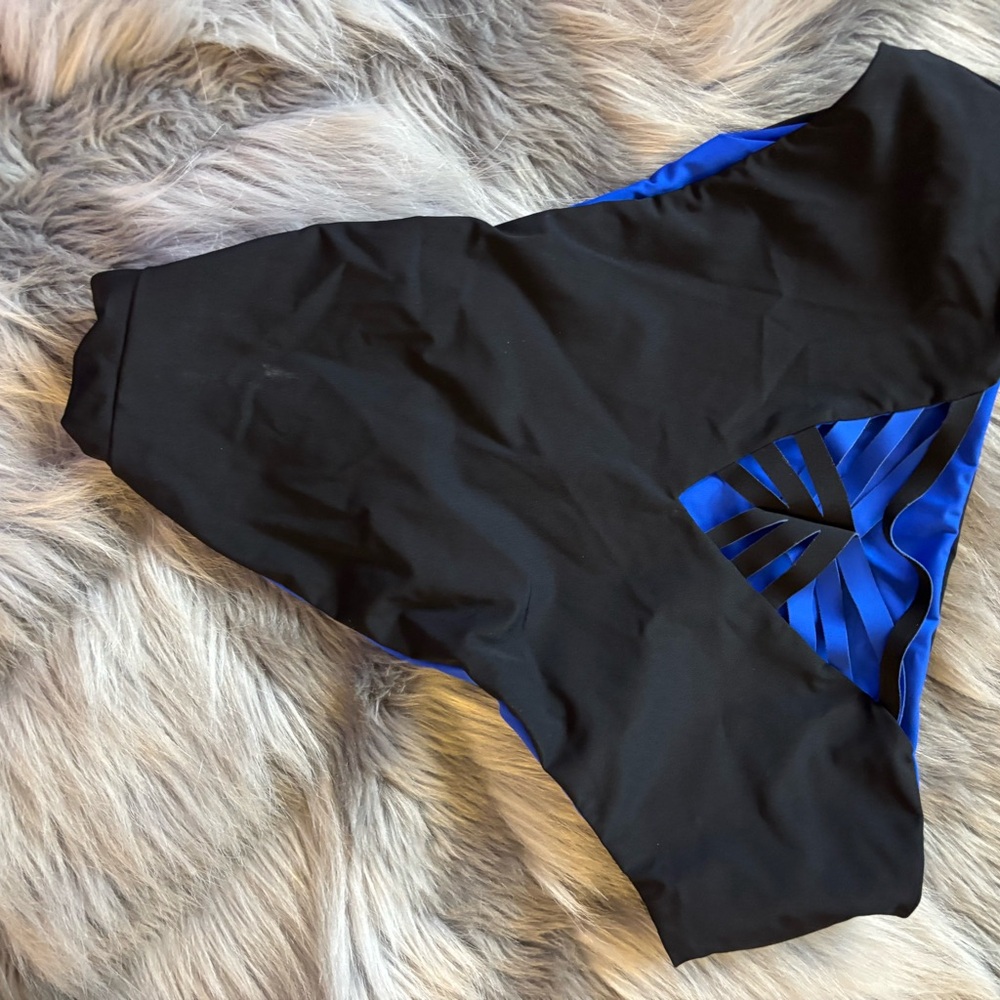 Agent Provocateur Black and Blue Bikini Bottom